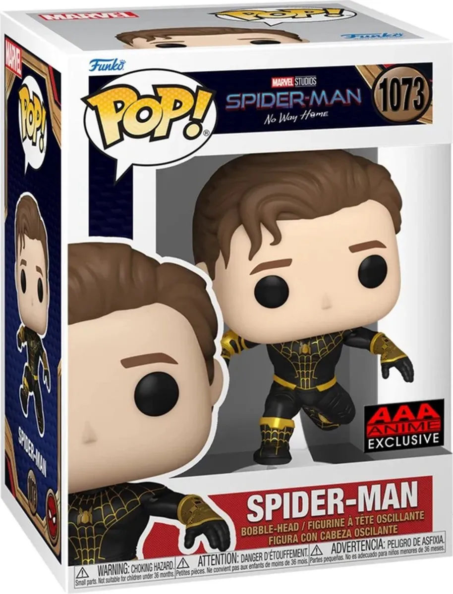 Funko Pop! Marvel Spider-Man No Way Home Spider-Man Unmasked Black Suit #1073