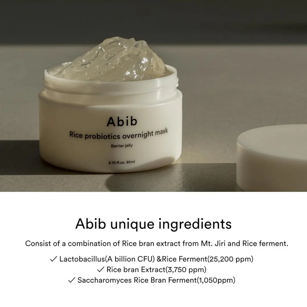 Abib Rice Probiotics Overnight Mask Barrier Jelly 80ml