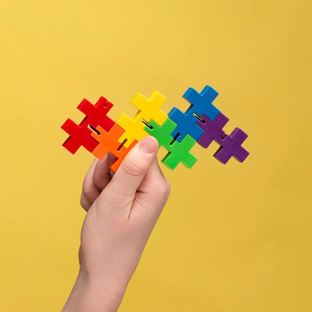 Plus-Plus Hexel Spectrum 6-delig Fidget Toy - Regenboog