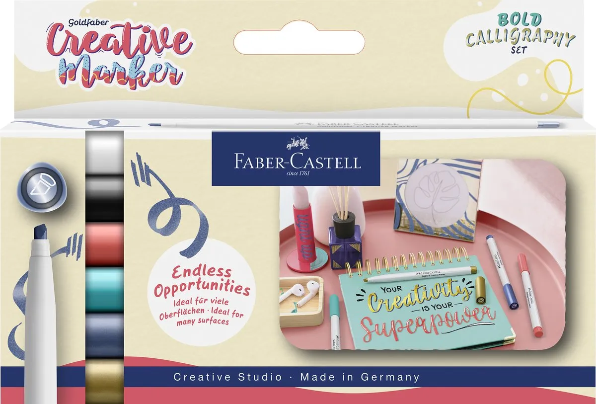 Faber-Castell Goldfaber Soft Lettering Marker Set - 6 Stuks