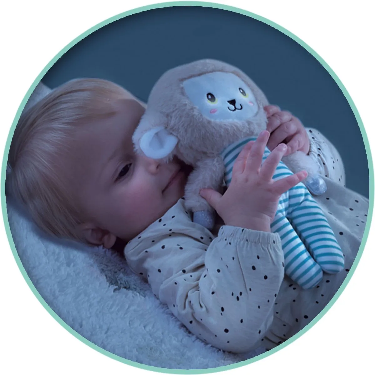 SES Creative Tiny Talents Sleepy Schaap Knuffel - Glow in the dark