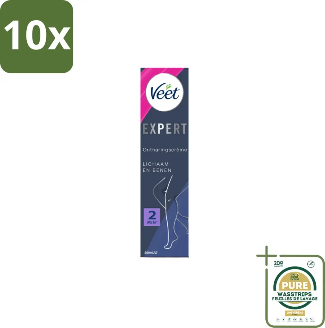10 x Veet Expert Ontharingscrème Benen 200 ml