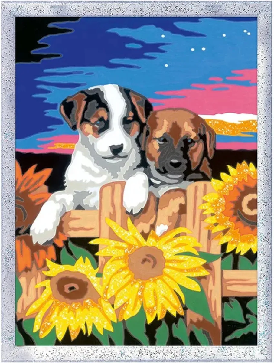 Ravensburger CreArt Sunset Paw-fection Schilderen op nummer - 15 Kleuren