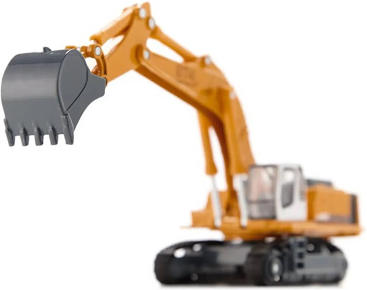 SIKU 1847 MAN Vrachtwagen met Liebherr Dieplader 1:87 - Blauw/Geel