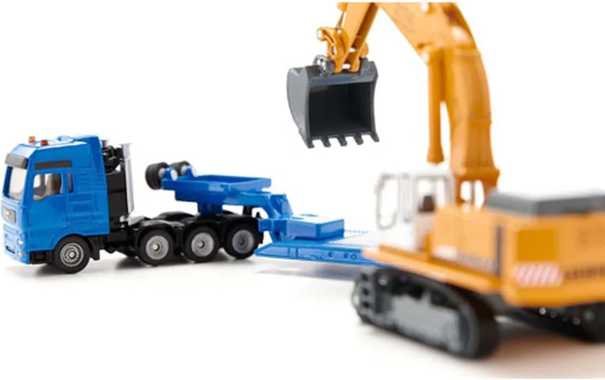 SIKU 1847 MAN Vrachtwagen met Liebherr Dieplader 1:87 - Blauw/Geel - afbeelding 6 van 6