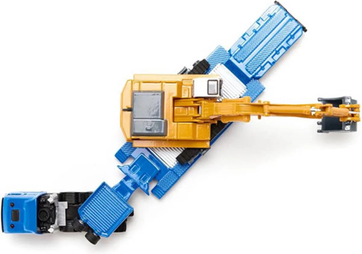 SIKU 1847 MAN Vrachtwagen met Liebherr Dieplader 1:87 - Blauw/Geel