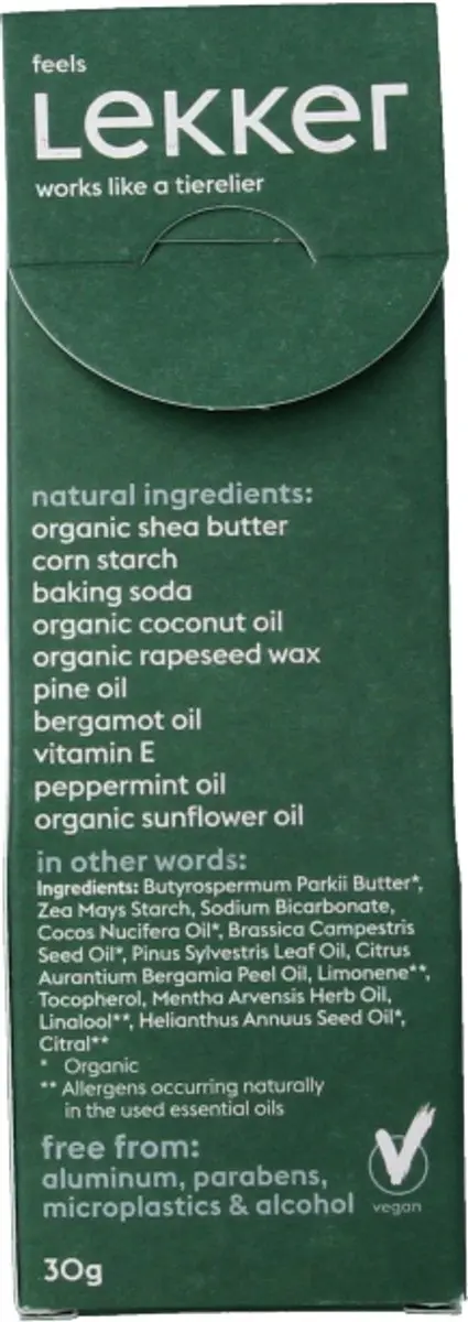 The Lekker Company Deodorant Woodland 30g