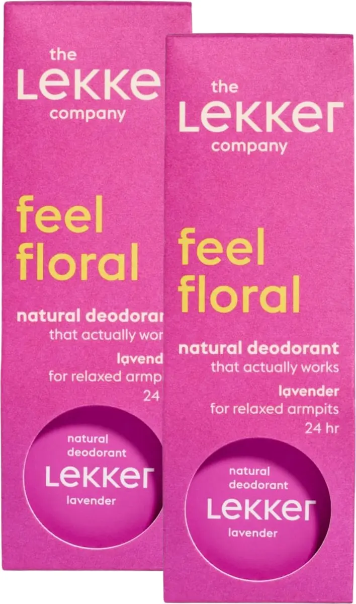 The Lekker Company deodorant crème lavendel duoverpakking