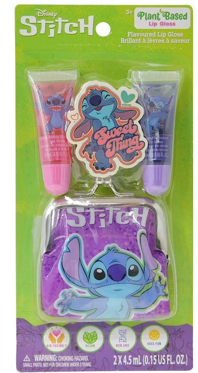 Disney Stitch Lipgloss Set met Portemonnee