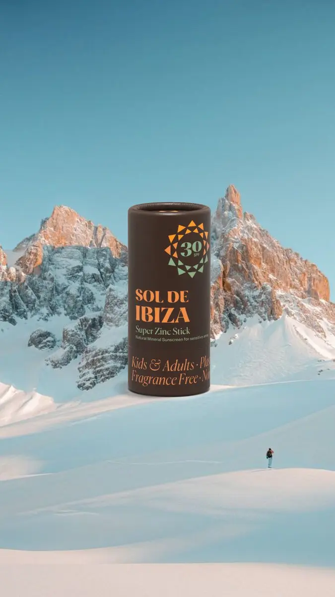Sol de Ibiza Super Zinc Stick SPF30 45g - Natuurlijke Zonnebrandstick