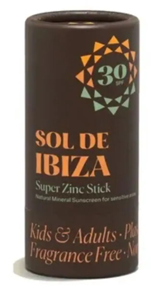 Sol de Ibiza Super Zinc Stick SPF30 45g - Natuurlijke Zonnebrandstick