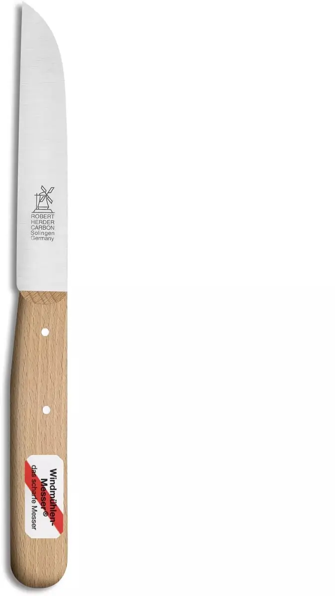 Robert Herder Molenmes Schilmesje Carbonstaal - Lemmet 104mm - Beukenhout - afbeelding 6 van 6