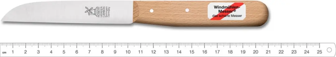 Robert Herder Molenmes Schilmesje Carbonstaal - Lemmet 104mm - Beukenhout