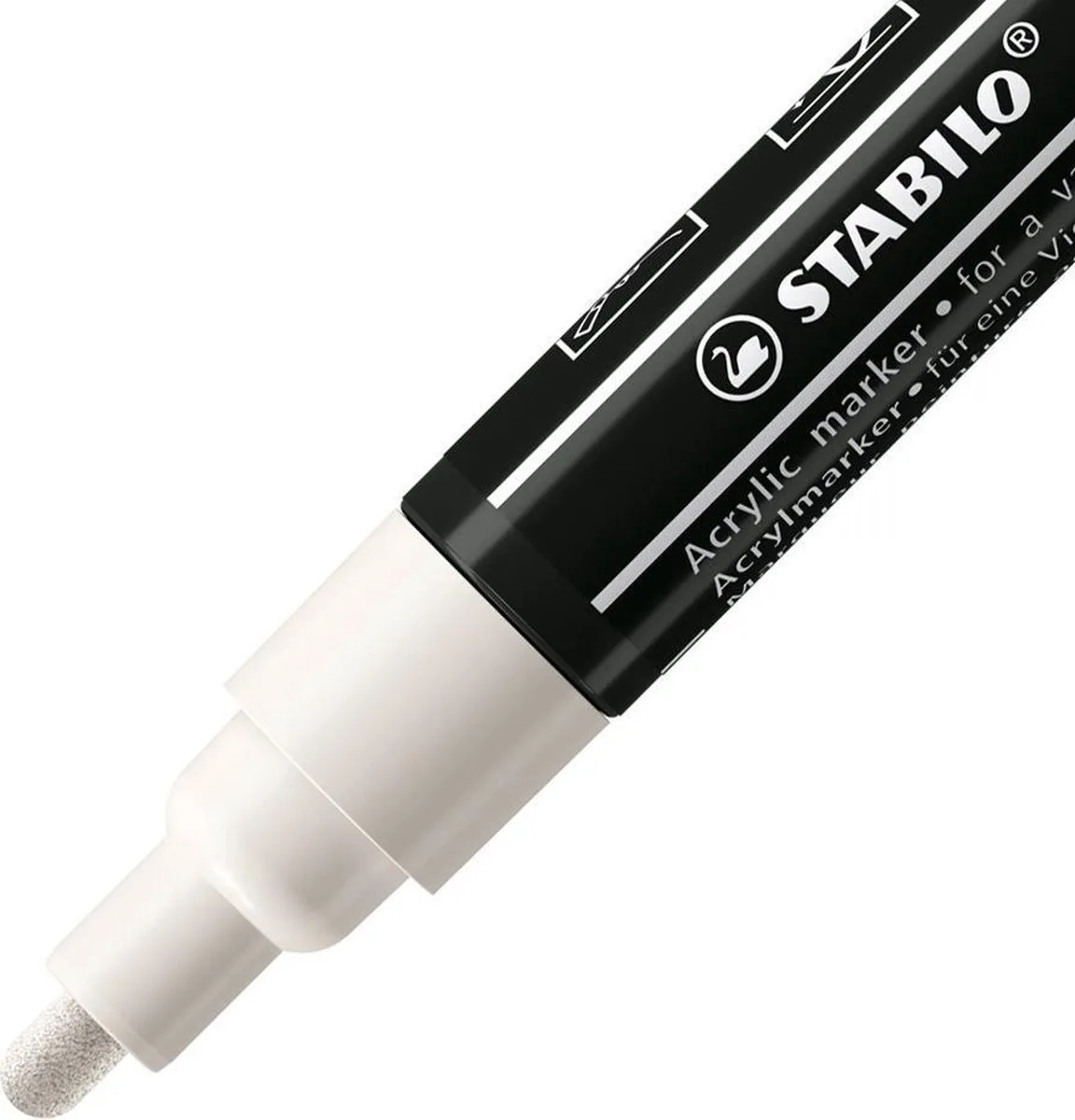 STABILO FREE T300 Acryl Marker Wit - 5 Stuks