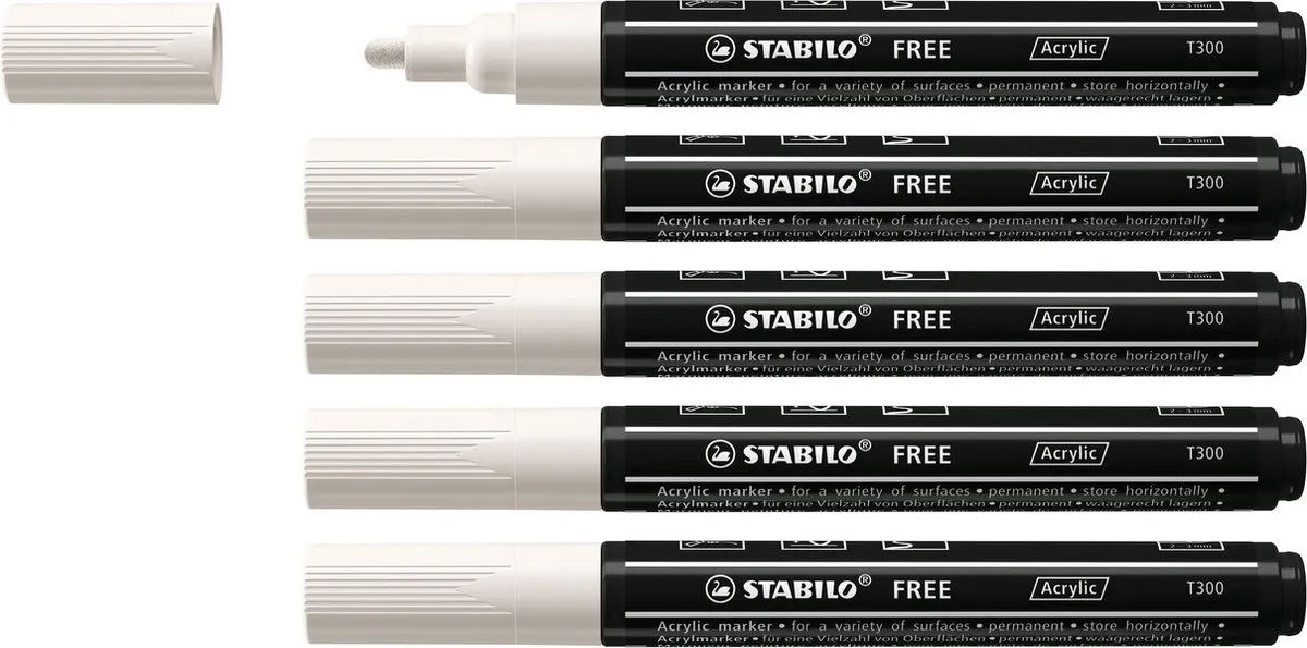 STABILO FREE T300 Acryl Marker Wit