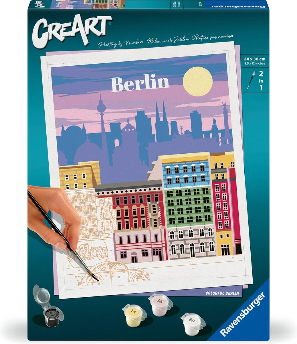 Ravensburger CreArt Colourful Berlin Schilderen op Nummer - afbeelding 6 van 6