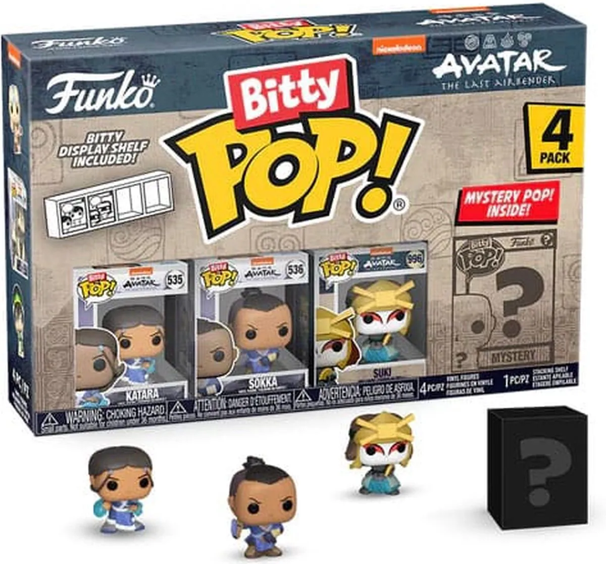 Funko Bitty Pop! Avatar - Katara, Sokka, Suki & Mystery Chase - Multi