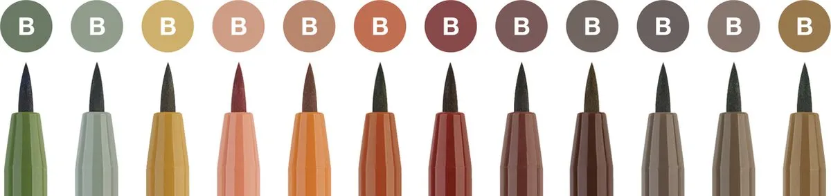 Faber-Castell Pitt Artist Pen Earth FC-267422 - 12 Stuks