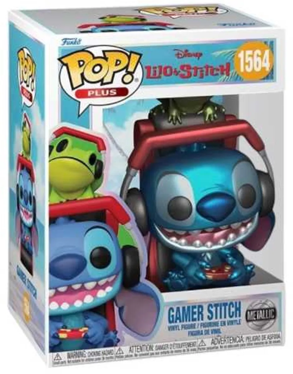 Funko Pop! Disney Lilo & Stitch Gamer Stitch Metallic #1564