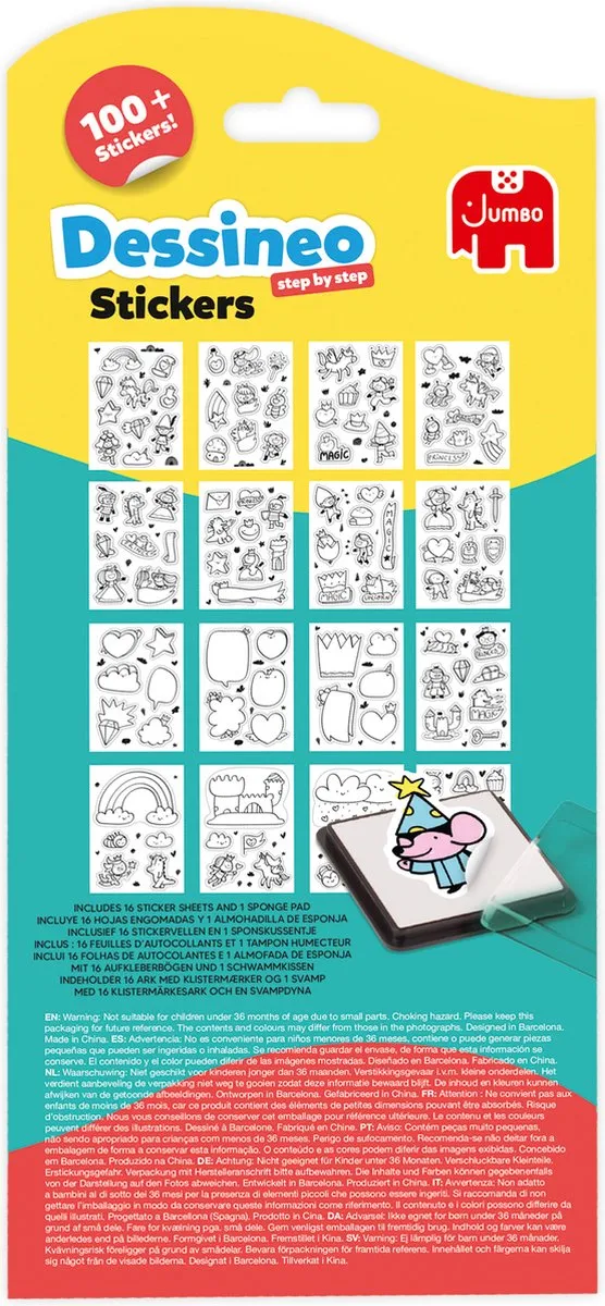 Jumbo Dessineo Feeën & Eenhoorns Stickers Theme Pack - 100 Stuks - afbeelding 6 van 6