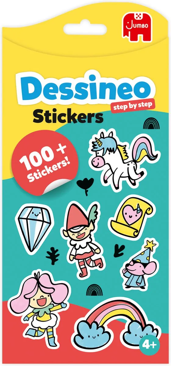 Jumbo Dessineo Feeën & Eenhoorns Stickers Theme Pack - 100 Stuks