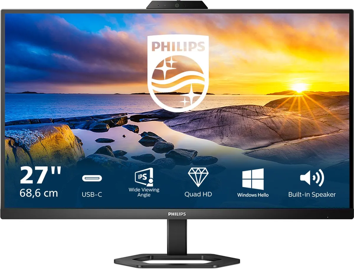 Philips 27E1N5600HE QHD Webcam Monitor 27" - USB-C 65W