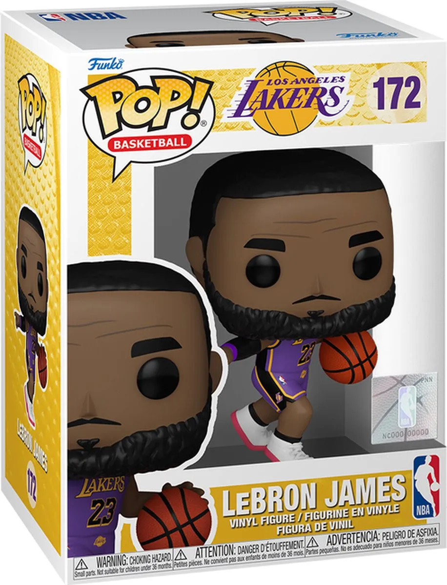 Funko Pop Basketball NBA Lakers LeBron James #172 - Multi - afbeelding 6 van 6