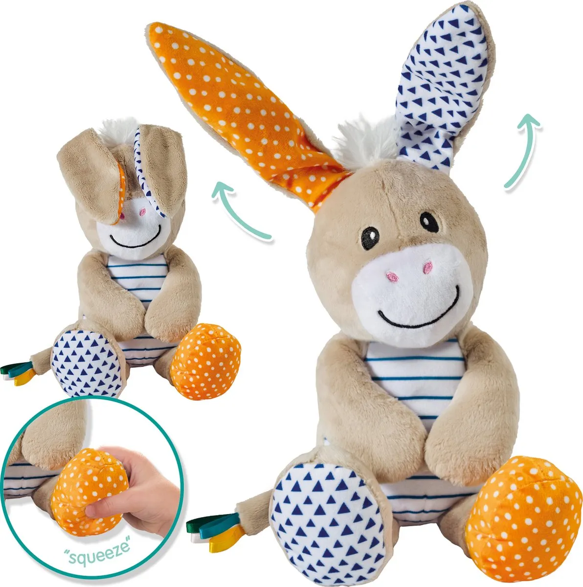 SES Creative Donkey Kiekeboe Knuffel - Ezel