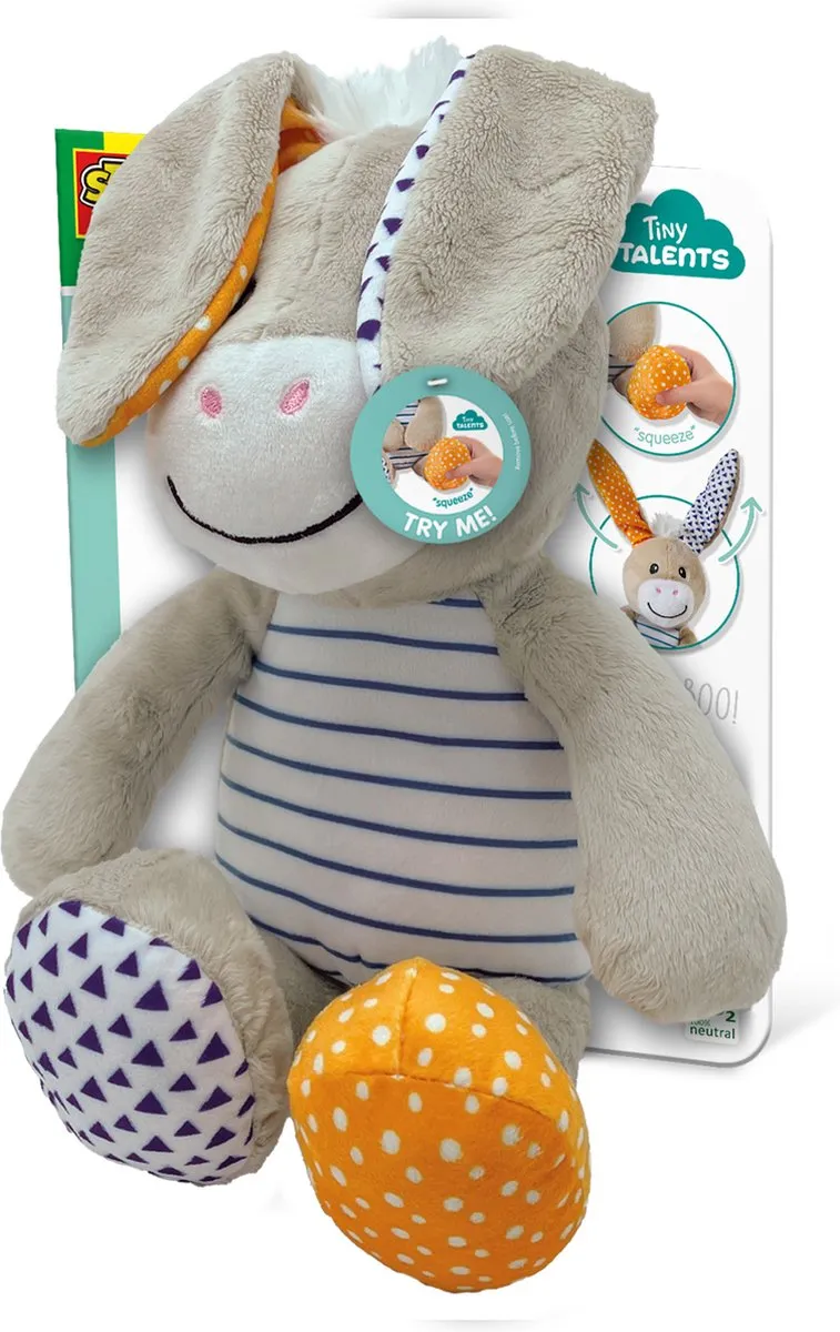 SES Creative Donkey Kiekeboe Knuffel