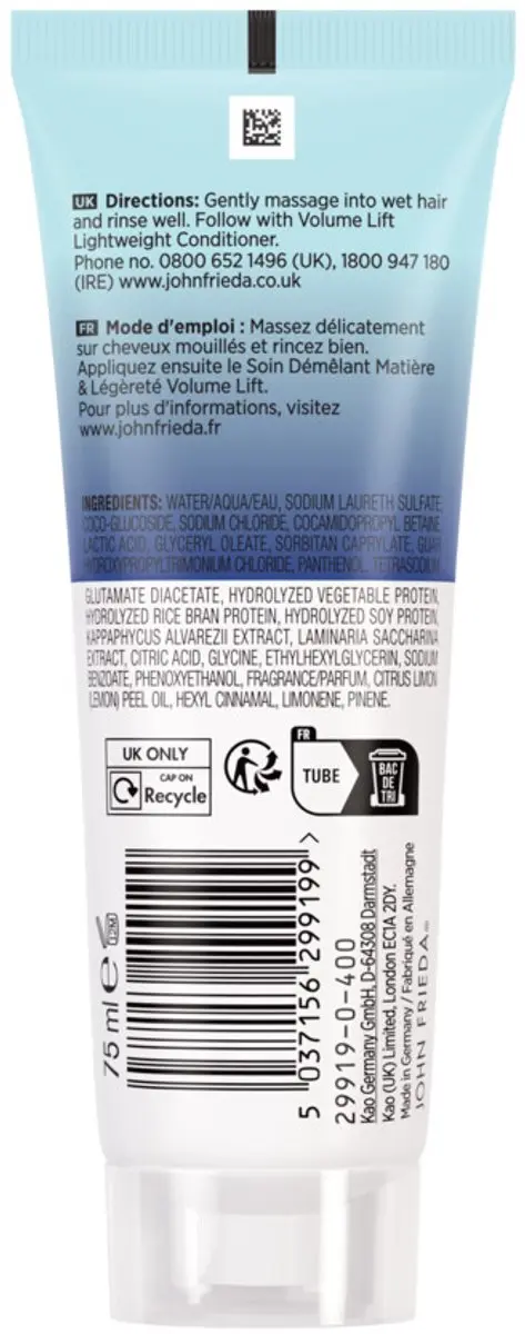 John Frieda Volume Lift Shampoo 3x75ml