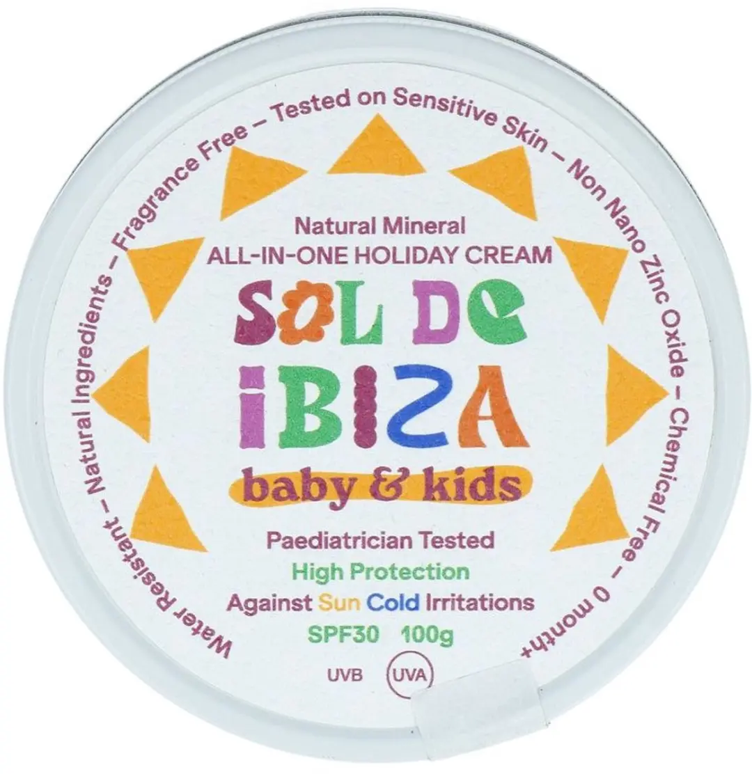 Sol de Ibiza Baby Zonnebrand SPF30 100g - Natuurlijk & Parfumvrij