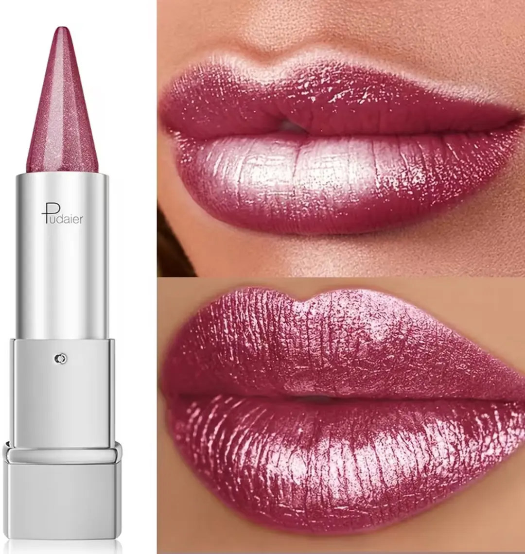 Frambozenroze Glitter Lipstick