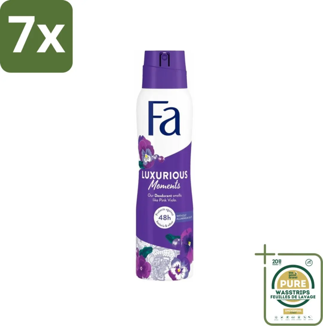 7 x Fa Deodorant Spray Luxurious Viola 150 ml
