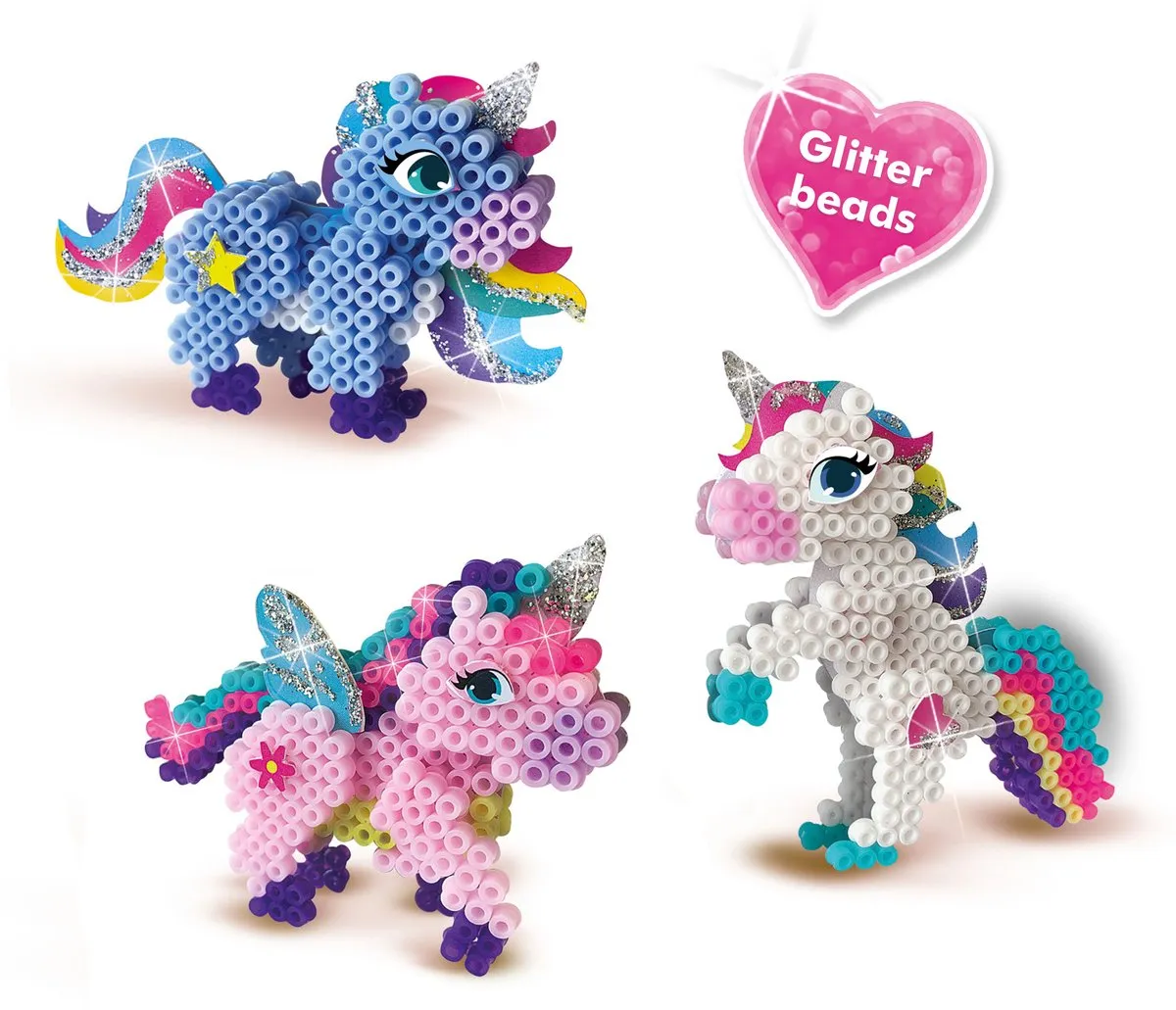 SES Creative Beedz Unicorn Strijkkralen - 1800 Stuks - 10 Kleuren