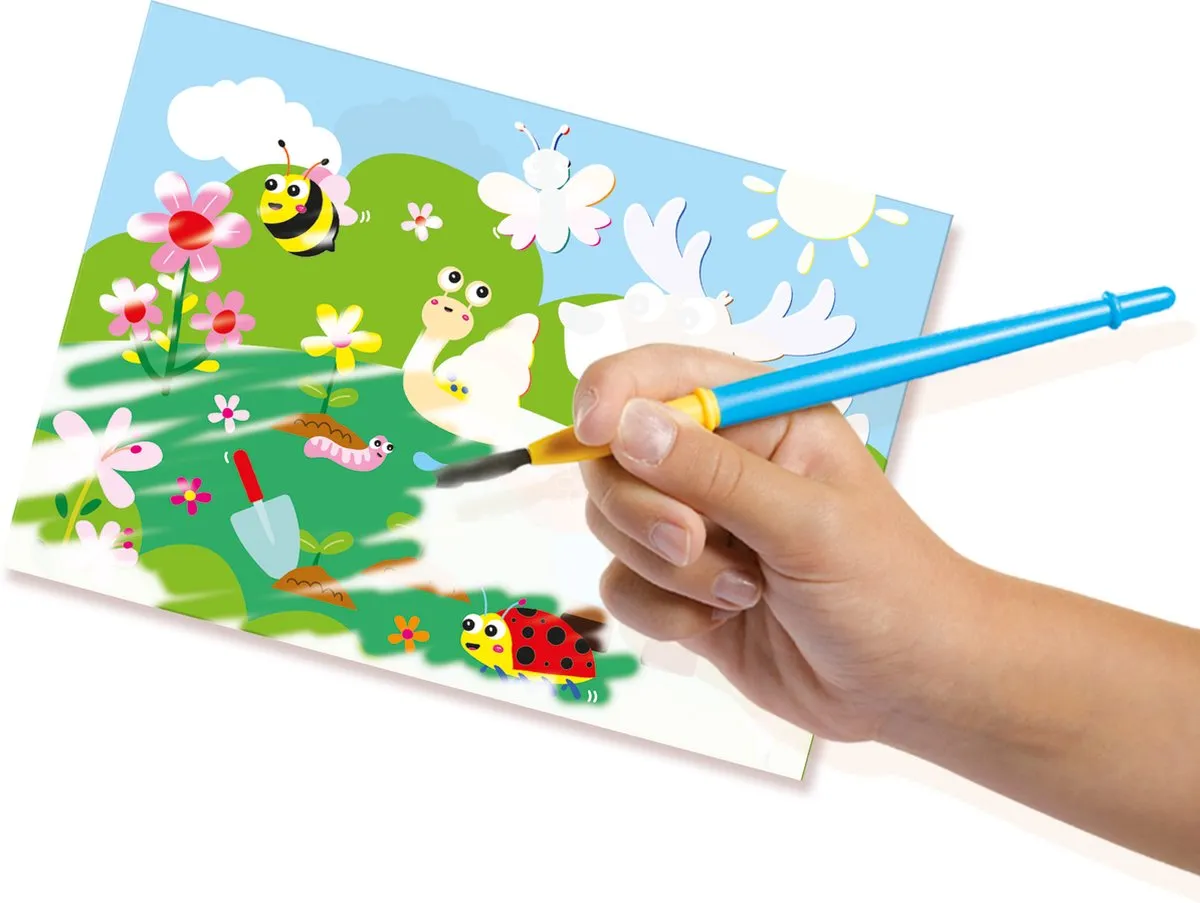 SES Creative My First Kleuren met Water MegaSet Verborgen Dieren - 8 Stuks