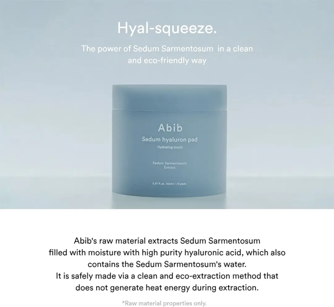 Abib Sedum Hyaluron Pads - 75 Stuks