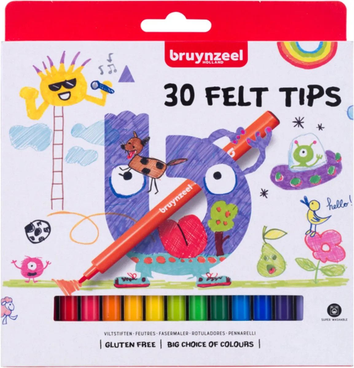 BRUYNZEEL Viltstiften 30 Kleuren