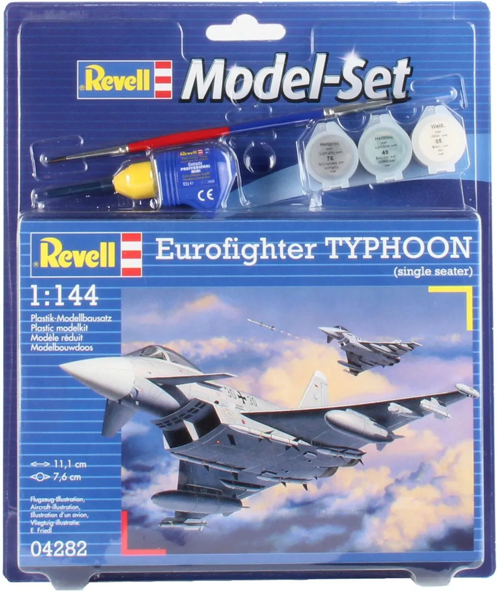 Revell 64282 Eurofighter Typhoon Modelbouwpakket 1:144 - 63 Onderdelen - Multi
