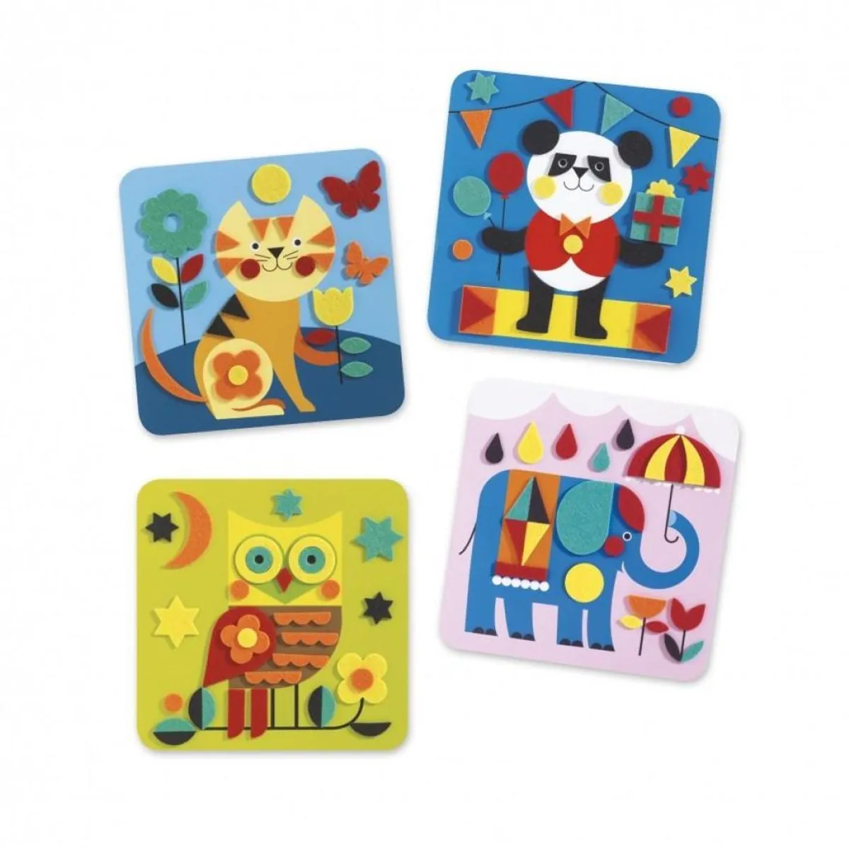 Djeco Collage Knutselset Zachte Dieren - Multicolor