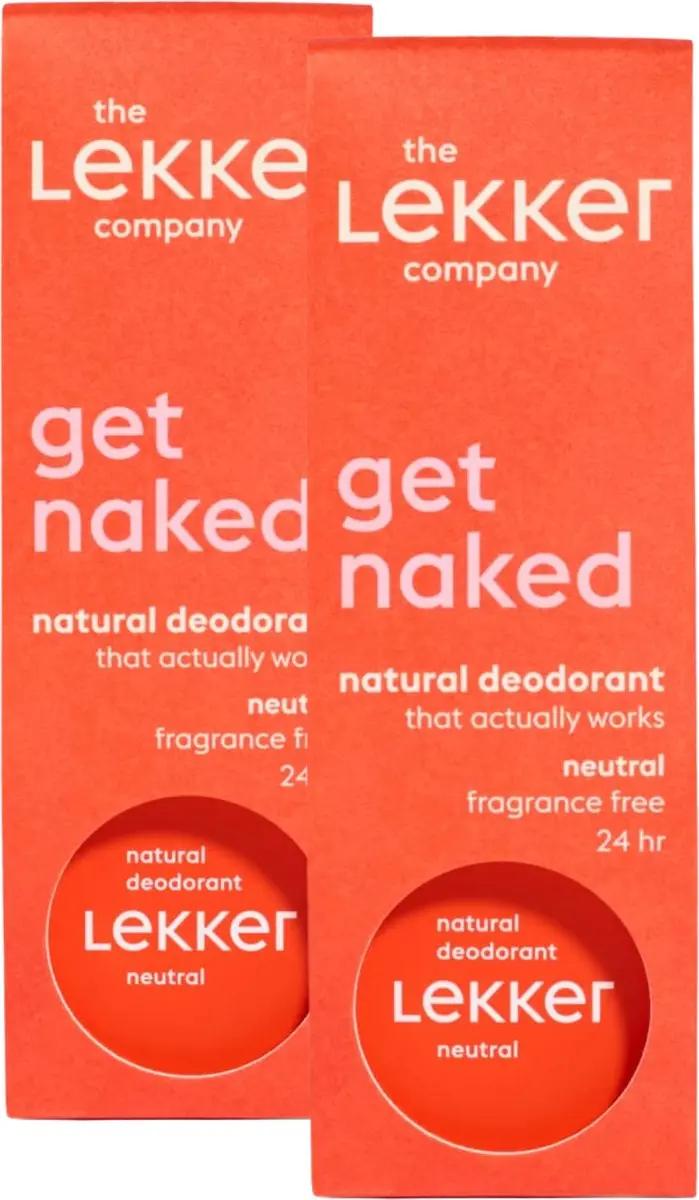 The Lekker Company deodorant crème neutraal duoverpakking