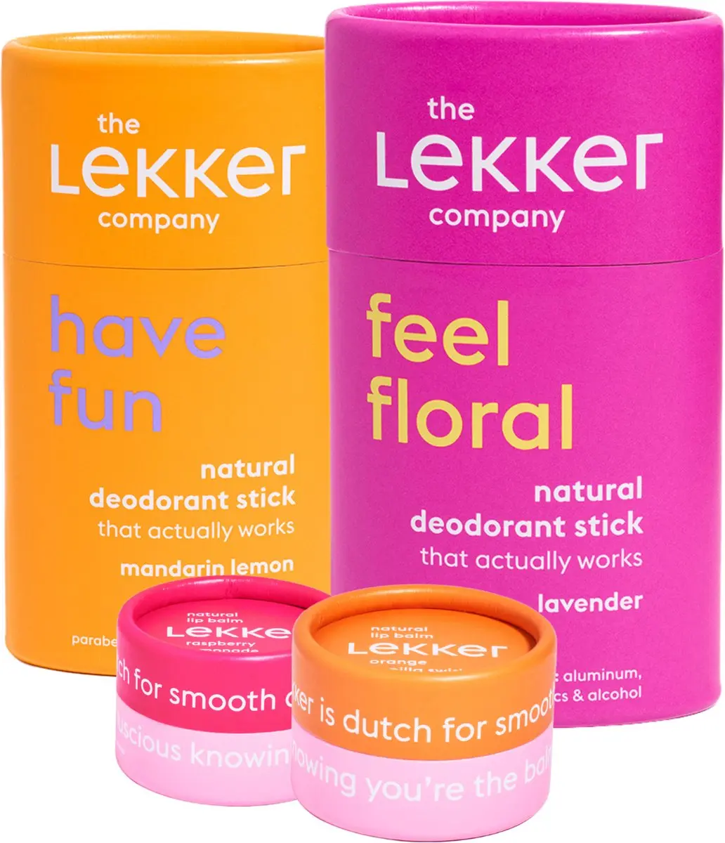 The Lekker Company deodorant en lippenbalsem combideal