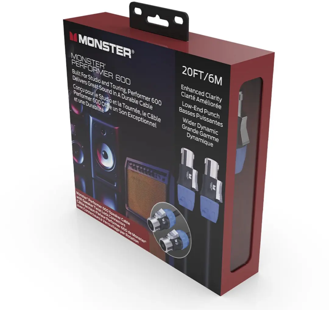 Monster Cable Performer 600 Speak-On Kabel 6m - Zwart