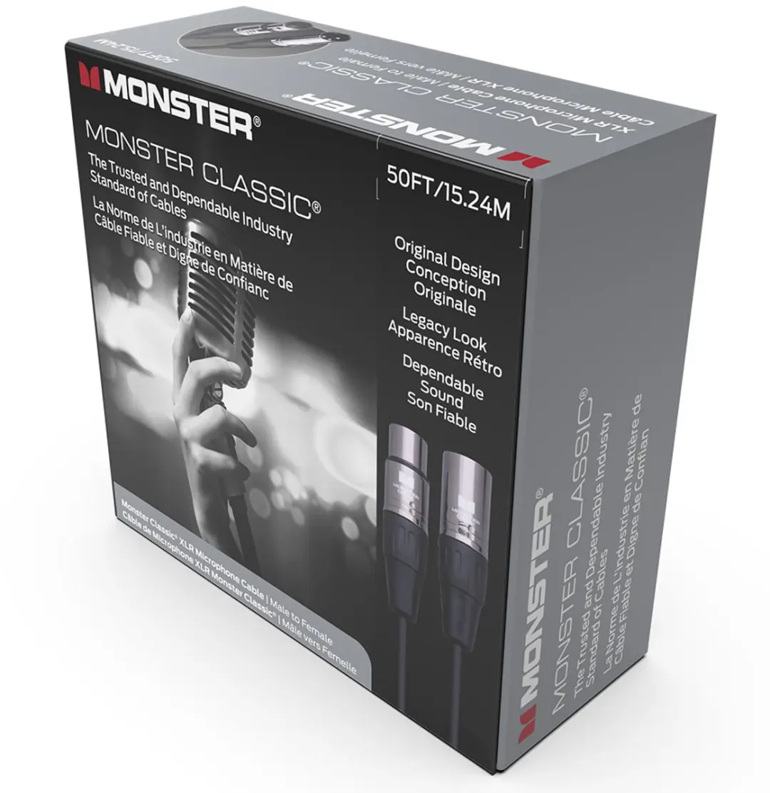 Monster Cable Classic XLR VMP60012 Microfoonkabel 15m - Zwart