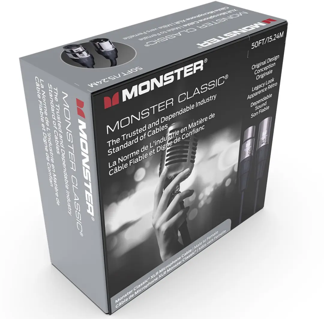 Monster Cable Classic XLR VMP60012 Microfoonkabel 15m - Zwart