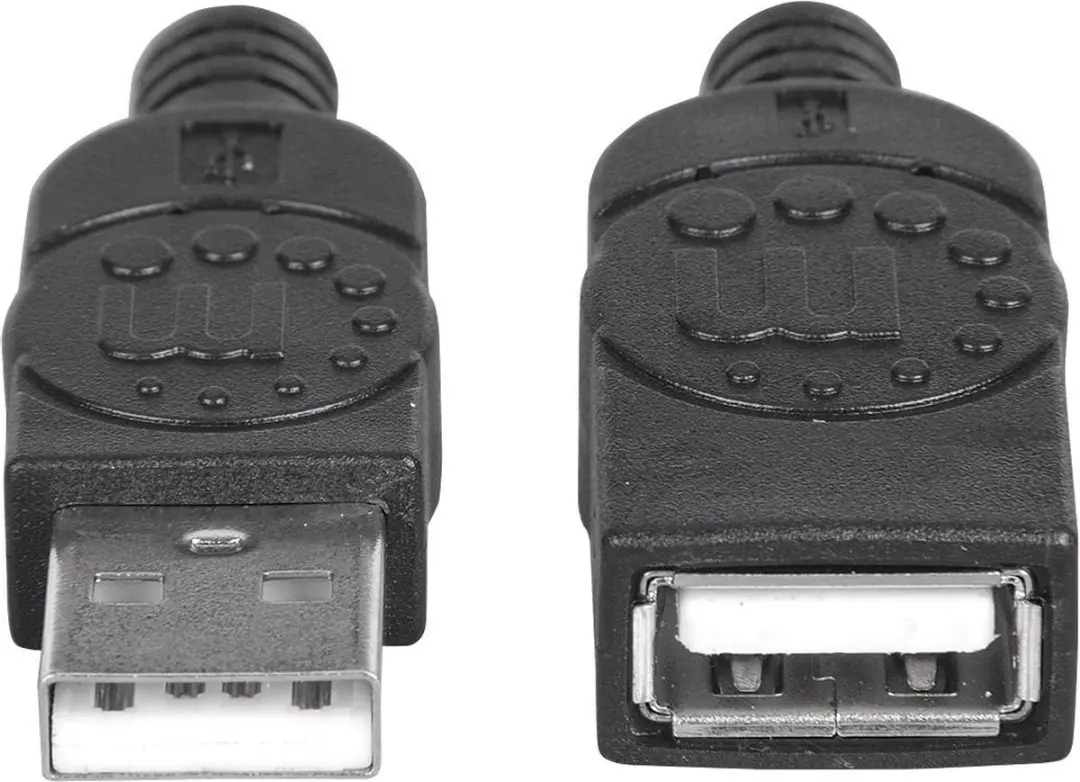 Manhattan 308519 USB-kabel USB-A 1m - Zwart