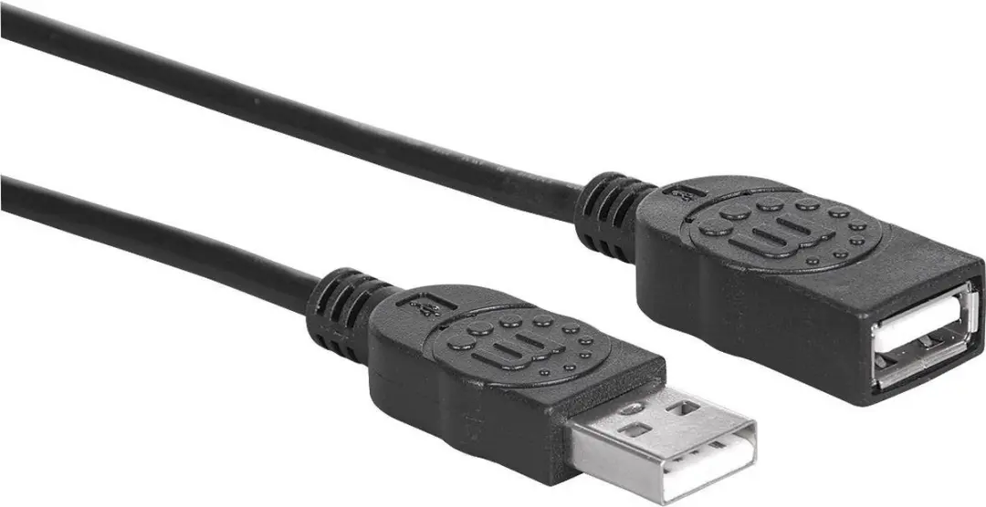 Manhattan 308519 USB-kabel USB-A 1m - Zwart