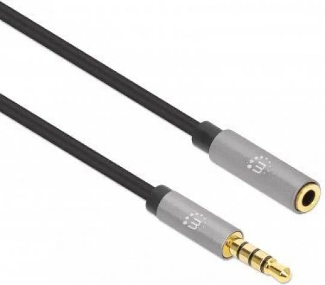 Manhattan Audio Verlengkabel 3,5mm Klinke 3m - Zwart