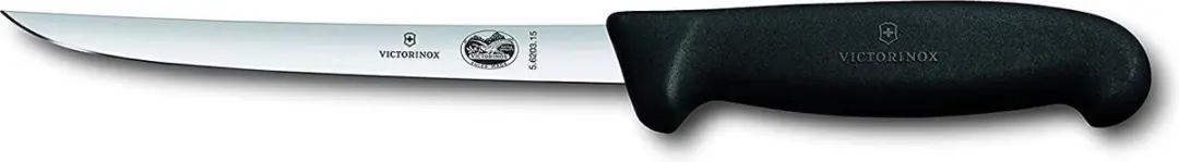 Victorinox Swiss Army Fibrox Pro recht uitbeenmes, semi-flexibel mes 15 cm