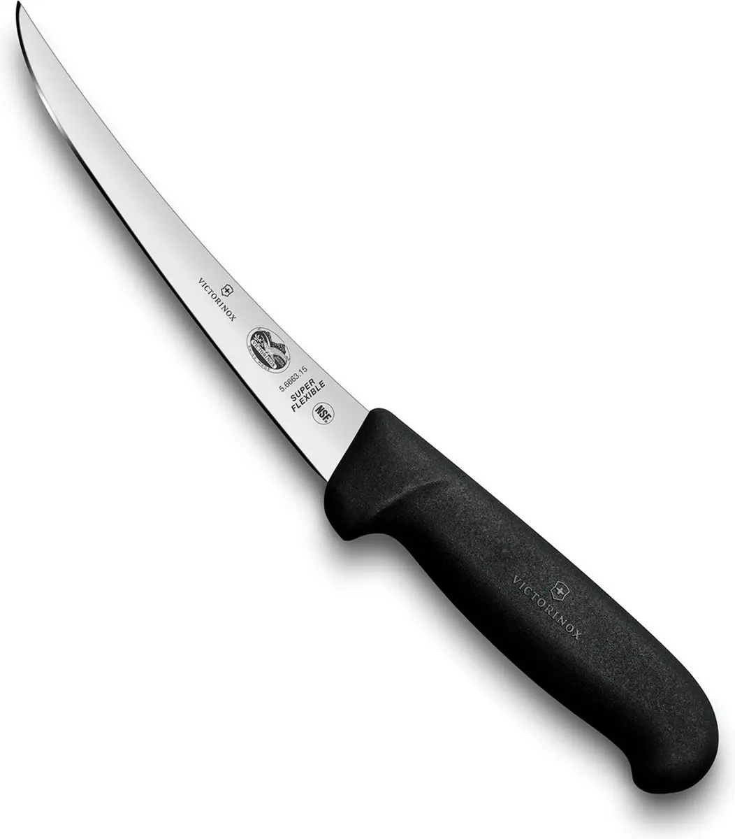 Victorinox Fibrox uitbeenmes 15cm krom model semi flex