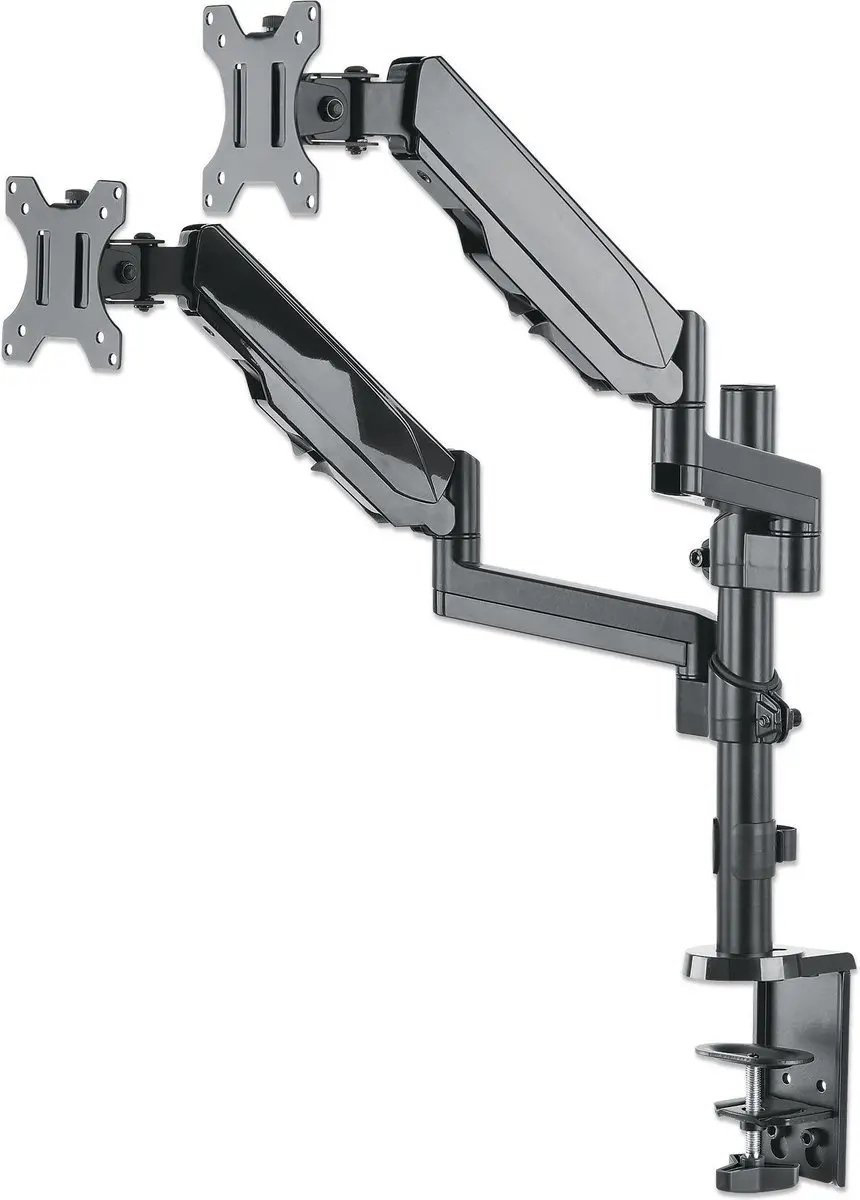 Manhattan MH LCD Monitor GasSpring Arm 461597 - 2 Monitoren - Zilver - afbeelding 6 van 6